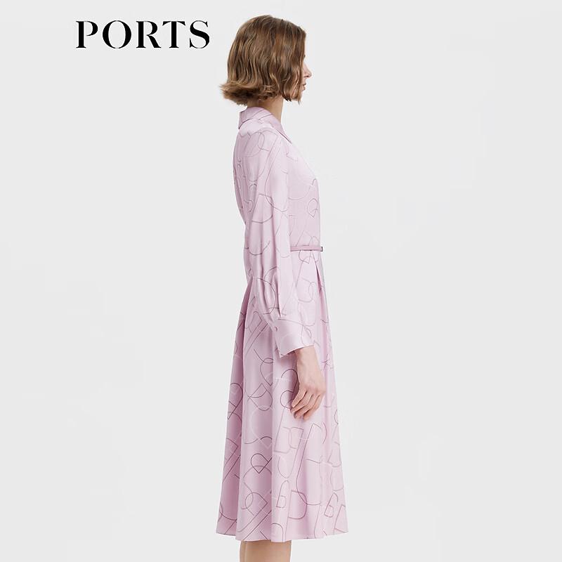 Ports Women's Long Sleeve Printed A-Line Dress