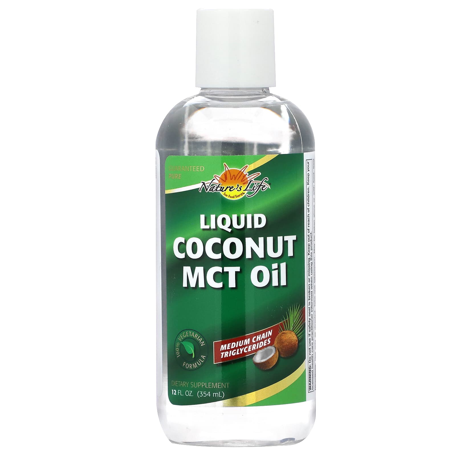 

Nature s Life, Liquid Coconut MCT Oil, 12 fl oz (354 ml)