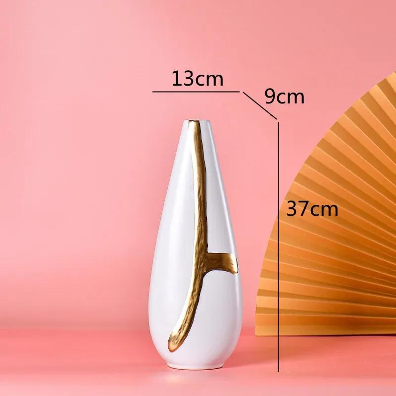 Gilded Graffiti Ceramic Vases, Flower Arrangements, Hydroponic Accessories, Ceramic Craft Decorations, Home Decor, Vases