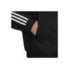 Adidas Solid Color Logo Embroidered Hooded Cotton Jacket With Fur Collar Men Jacket Black HR4435