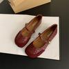 Zhike~ Round Head Shallow Mouth Single Shoes Girl 2025 Spring Korean Version Retro Fairy Casual Doudou Shoes Mary Jane Shoes