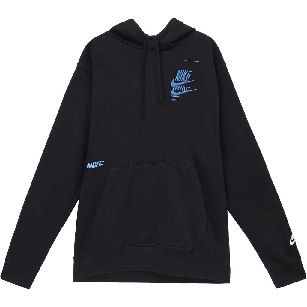 Nike Embroidered Logo Hoodie Pullover Unisex Tops Black DM6874-010