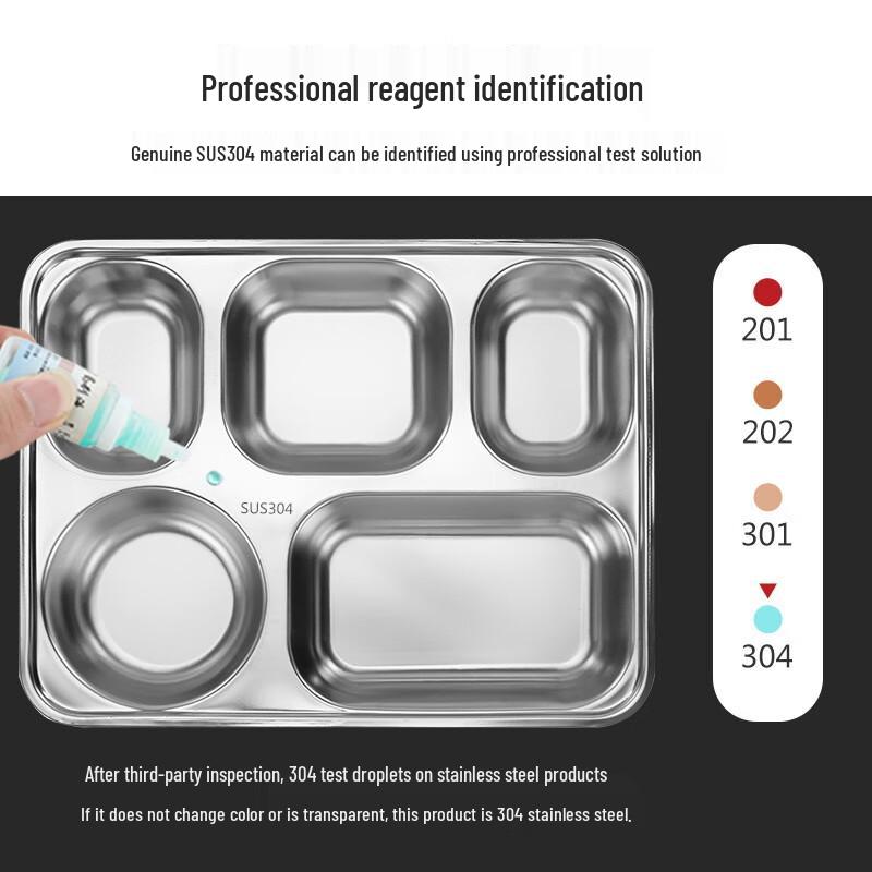 LIJIA FITMENT Partitioned Stainless Steel Bento Box & Meal Tray