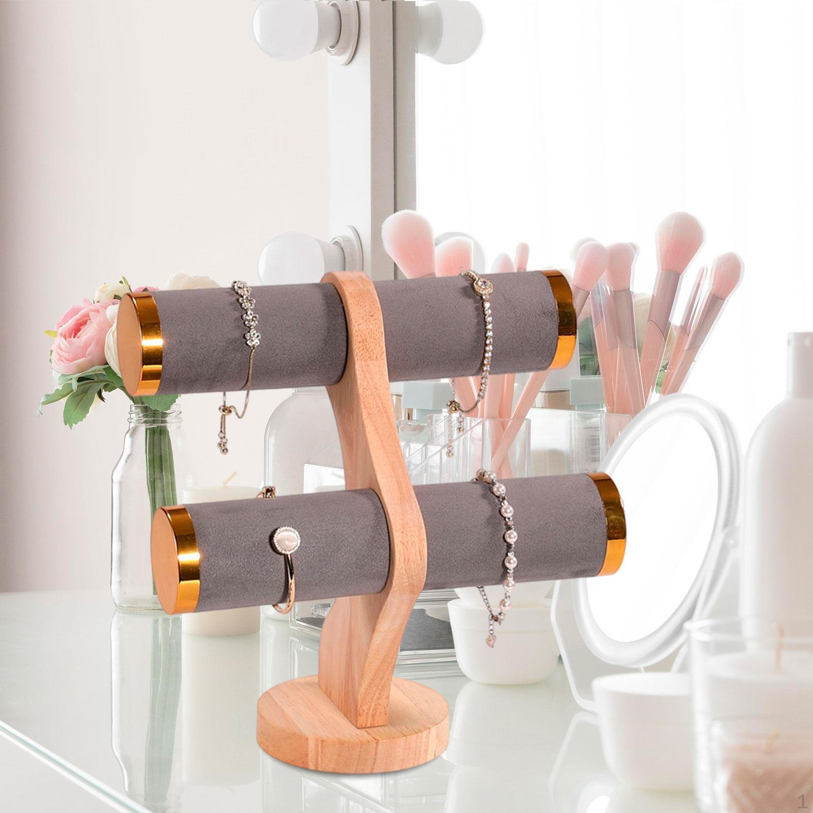 

Держатель для браслета Органайзер для хранения браслетов Отдельно стоящая стойка для часов Ювелирные изделия для шкафа серый