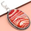 Pendant Red Botswana Agate Gemstone Gift For Her Silver Jewelry 2"