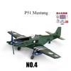 1/48 Seconde Guerre mondiale Américain Corsair Mustang Britannique Spitfire Hurricane Chasseur Allemand BF109 Kit Modèle d'Avion en Plastique à Assembler Jouet