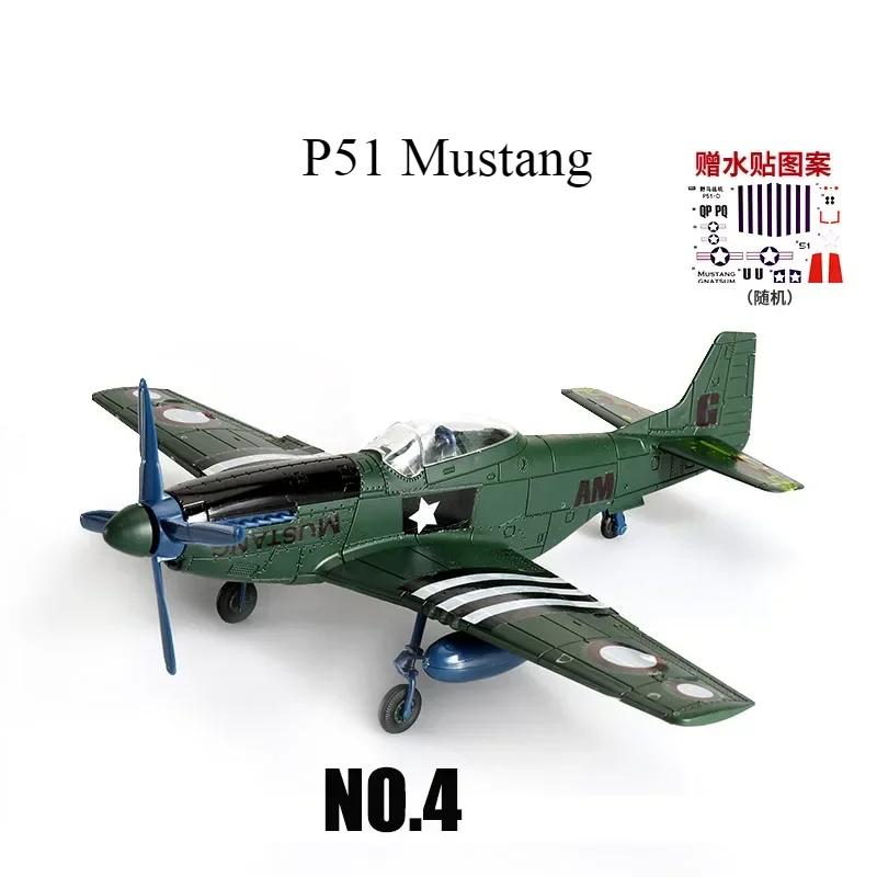 1/48 Seconde Guerre mondiale Américain Corsair Mustang Britannique Spitfire Hurricane Chasseur Allemand BF109 Kit Modèle d'Avion en Plastique à Assembler Jouet