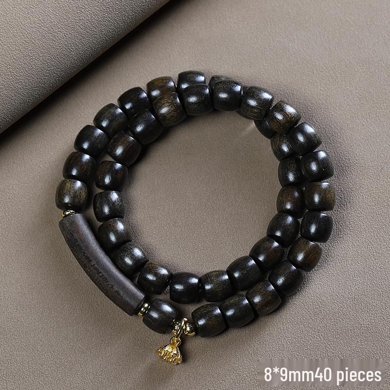 

Чэнь Гуй Бао Браслет из агарового дерева с буддийскими бусинами - Дизайн в один/два оборота для мужчин и женщин