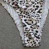 Women's Swimwear Sexy Leopard Printing Sling Bandage One-piece Swimsuit