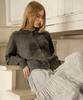 Yoyoyoy Round Button Basic Cardigan_Charcoal