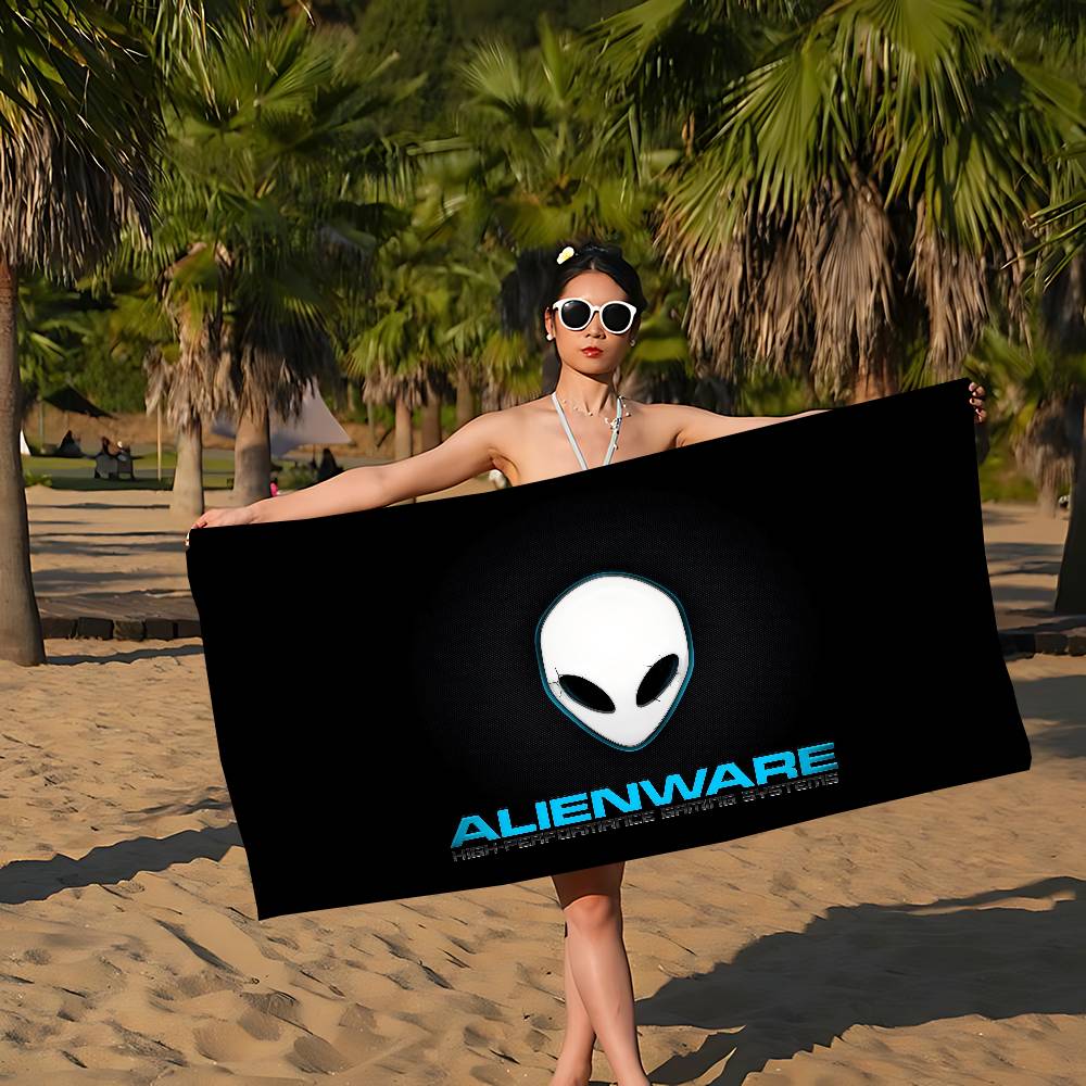 Dell Alienware Beach Towel Colorful Bath Towels for Girl Microfiber Quick Dry Sand Free Beach Yoga Spa Gym Pool