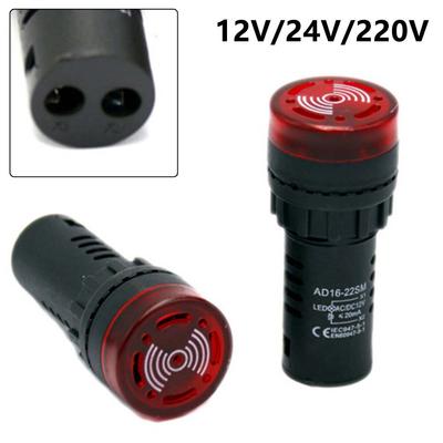 Ton-Licht-Alarm-Blitz-Summer, 2 Stück, AC, DC12/24/220 V