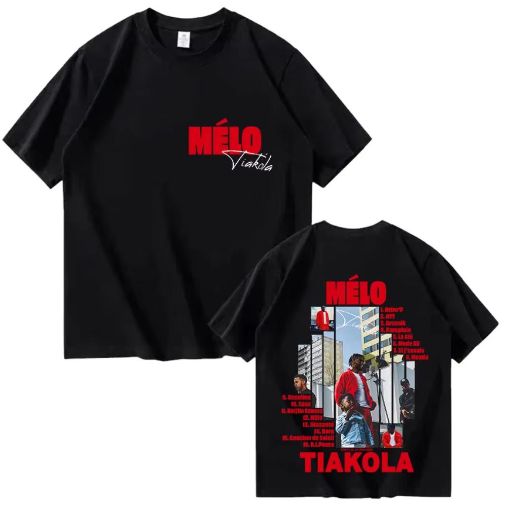 

Rapper TIAKOLA MELO Album 2025 New T Shirt Men s Hip Hop French Pop Music Short Sleeve T-shirts Vintage Oversized Cotton T Sh... S