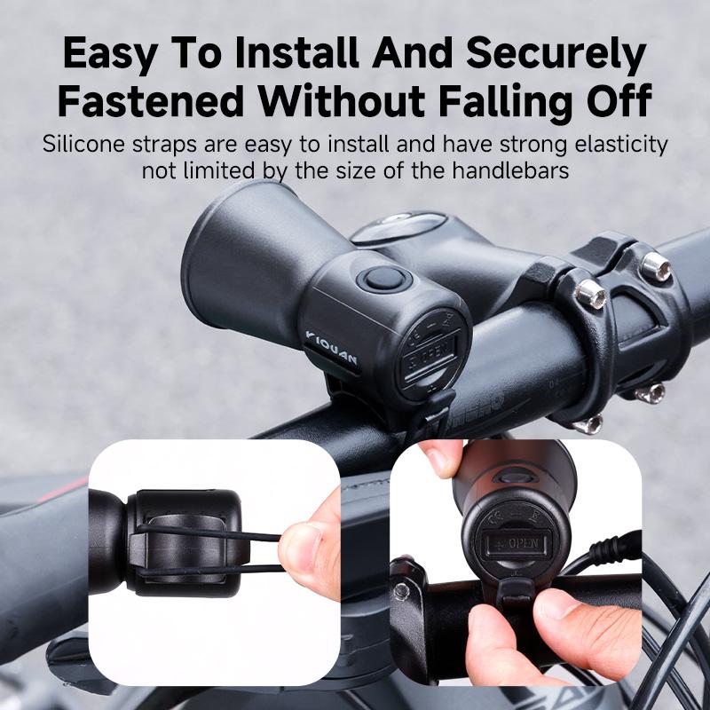 High Decibel Waterproof Bicycle Electric Horn MTB Road Bke Universal Riding Warning Electric Bell Bicycle Accessories