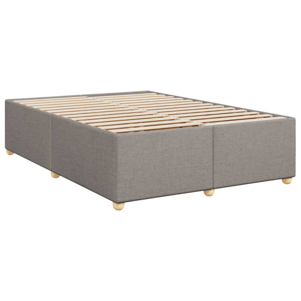 Box Spring Bed with Mattress Taupe 160 x 200 cm Fabric