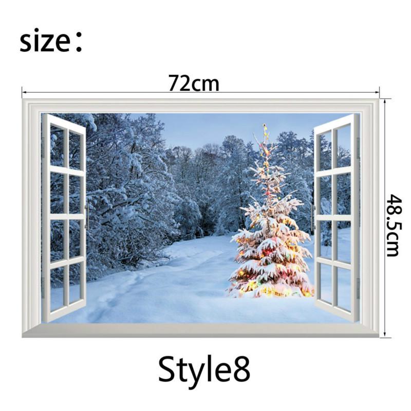 Christmas Window 3D Wall Stickers Personality Home Christmas Decoration Stereo Wall Stickers