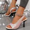 2024 Summer Trend Slip on Outdoor Shoes Women Peep Toe High Heel Sandals Comfortable Elegant Women Shoes Shoes for Women