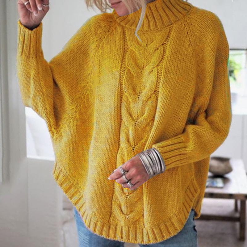 2024 Women's Batwing Sleeve Knit Sweater - Loose Plus Size, Autumn/Winter Collection