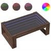 Infinity LED Coffee Table in Brown Oak Effect 90 x 53 x 30 cm
