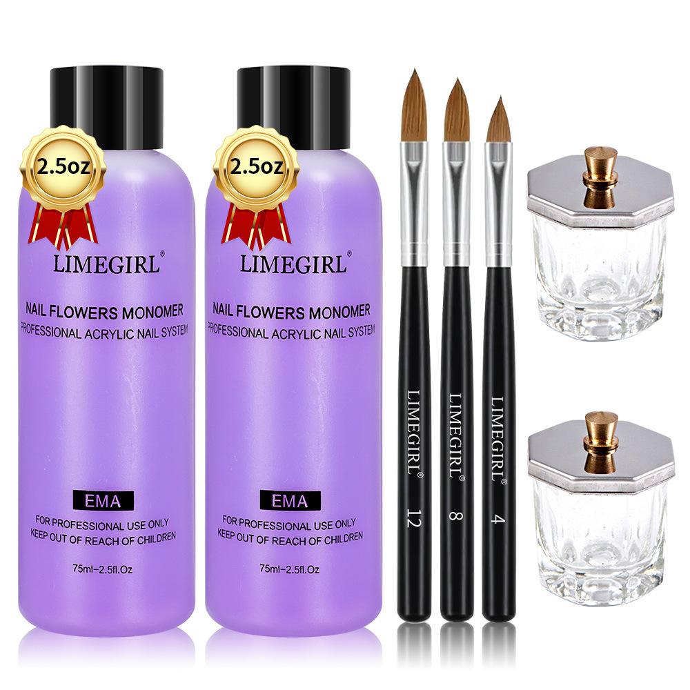 Kit Unghie Acriliche 30 Pezzi Polvere Acrilica Cristallo Set Estensione, Kit Base Manicure Professionale