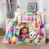 Cartoon Cute Gabbys Dollhouse Girl Soft Blankets,Keep Warm Throw Blanket Comfortable Blanket for Picnic Beds Sofa Home Bedroom