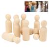 10 Pcs Wooden Peg Doll 75mm 3.0in Safe BurrFree Develop HandsOn Skills DIY Accessories for Decoratio
