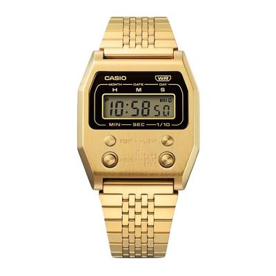 Vintage Digital Gold Ion Plated Stainless Steel Quartz A1100G-5 Unisex Watch