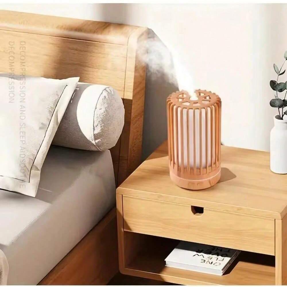 Bird Cage Air Humidifier Aromatherapy Machine Ultrasonic USB Humidifier, Essential Oil Diffuser With Colorful Night Lights