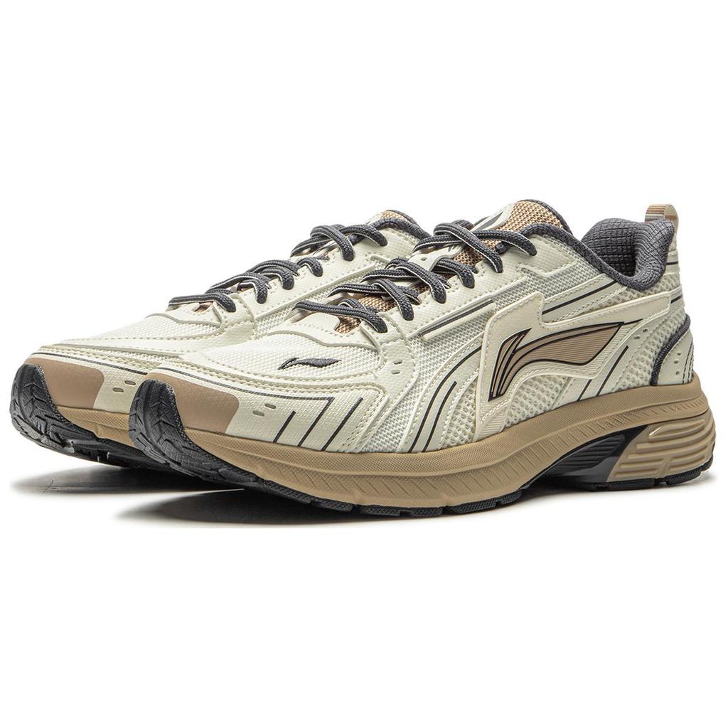 New LiNing Shake 1.5 Wear Resistant Slip Resistant Low Top Casual Running Shoes Women's Ecru ARXU014-1