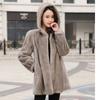 Imitation fur new imitation mink coat women's hooded imitation mink coat