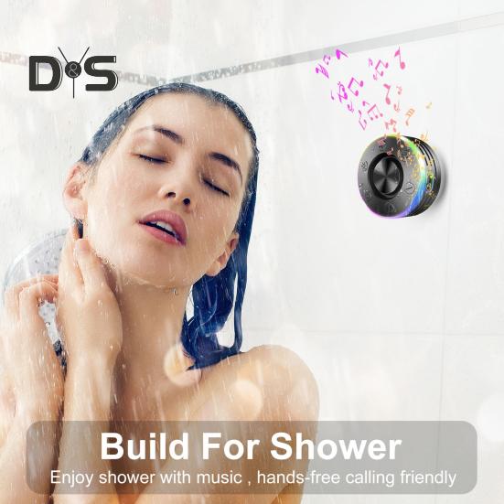 Bezdrátový reproduktor kompatibilní s Bluetooth s RGB LED světly IPX7 Vodotěsný Přenosný mini stereo reproduktor se snadným připojením