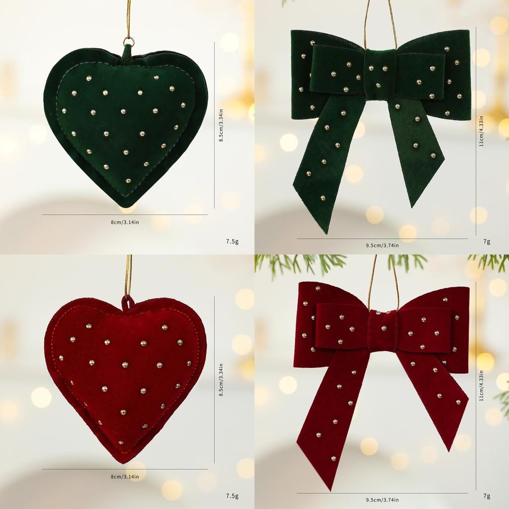 Julpaketstillbehör Med Hjärtformade Tygdekorationer För Julen