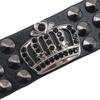 European & American Punk Leather Bracelet with Exaggerated Rivets & Crown Design