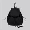 Japanese Casual Art Canvas Backpack Ins Fashion Drawstring Pleated Schoolbag Internet Celebrity Nylon Large Capacity Backpack