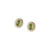 Gentle Green Cat Eye Oval Stud Piercing Earrings For Women Elegant Fashion New Jewelry Gift Party Beach Vacation