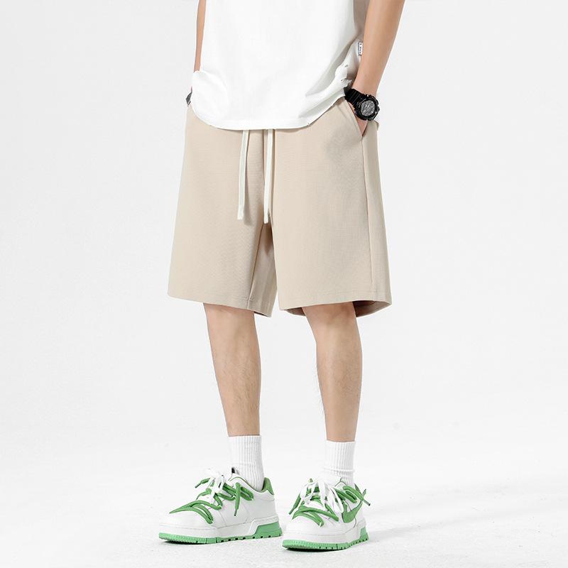 Men's Summer Thin American High Street Solid Color Basic Five-point Pants Versatile Casual Mid-sized Pants