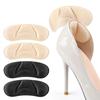 4 Pairs Curved Heel Grip Pads Soft Faux Suedes Sponge Cushions for High Heels Comfort and Pains Relief in Long Standing