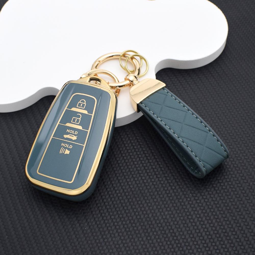 4 Buttons Anti-Scratch Soft Tpu Car Key Case Cover For Toyota C-Hr Camry Corolla Rav4 Highlander Prius Land Cruiser Prado Case