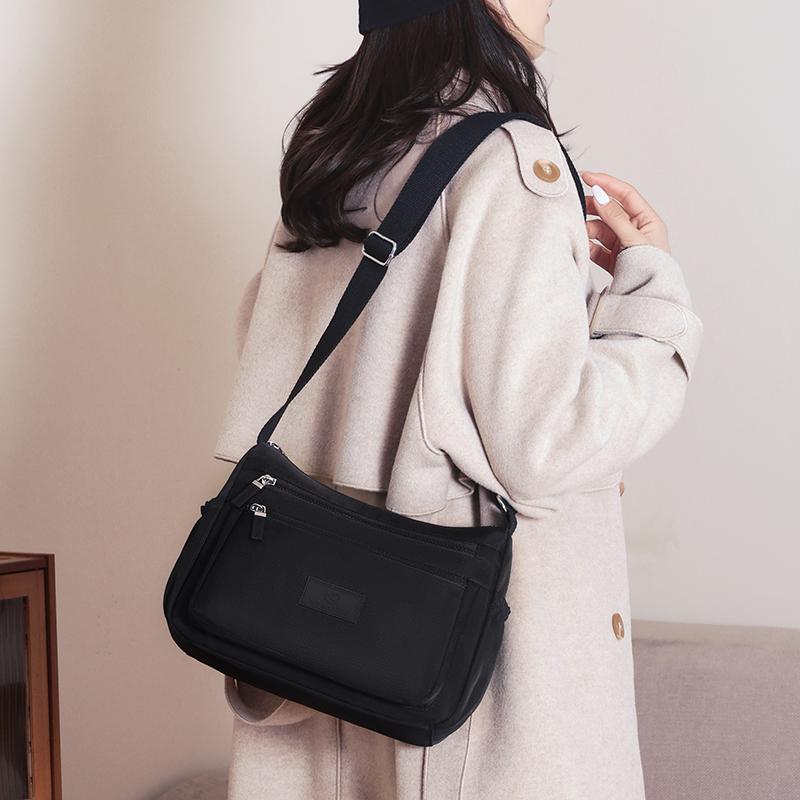 Lightweight Crossbody Bag Multi-Pocket Shoulder Bag Nylon Women's Bag