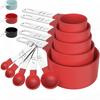 10-Piece Stainless Steel & Plastic Measuring Cups and Spoons Set - Essential Baking Utensils for Cake and Bread