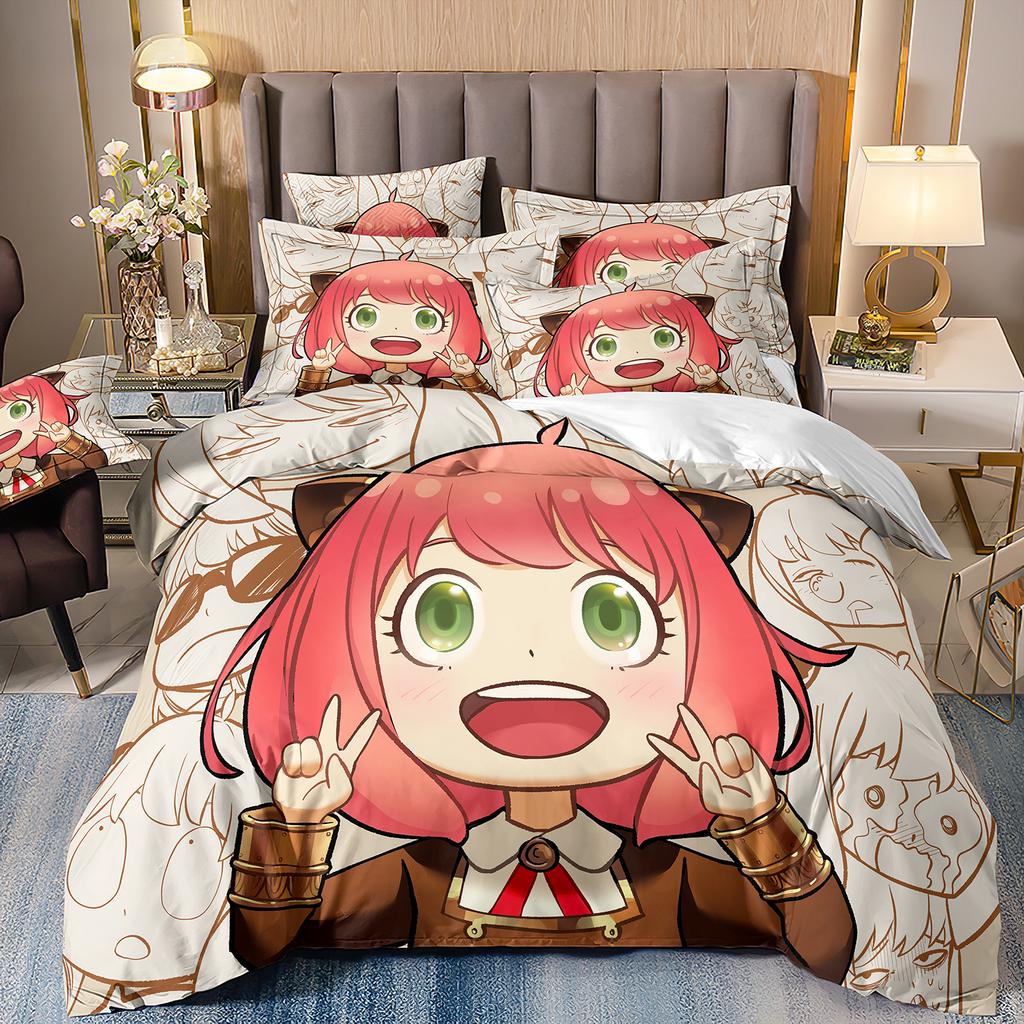 Spy X Family 3D Print Anime Printed Bed Set Duvet Cover Pillowcase Bedding Set Bed Linen Sheet Quilt Cover Full Queen King Size