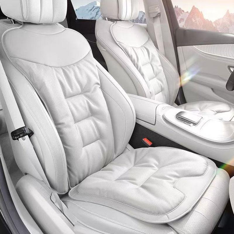 For Tesla Car Cushion Seat Cushion Backrest Single Piece Nappa Leather Breathable Velvet Four Season Universal Auto Interior