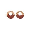 Creative Design Sense Retro Alloy Geometric Splicing Irregular Round Stud Earrings Fashionable Simple Atmospheric Earrings