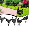 Easter Chicken Iron Yard Art Outdoor Garden Backyard Lawn Decor Acrylic Hen for Easter Gardening Ornaments Large Hen Decor