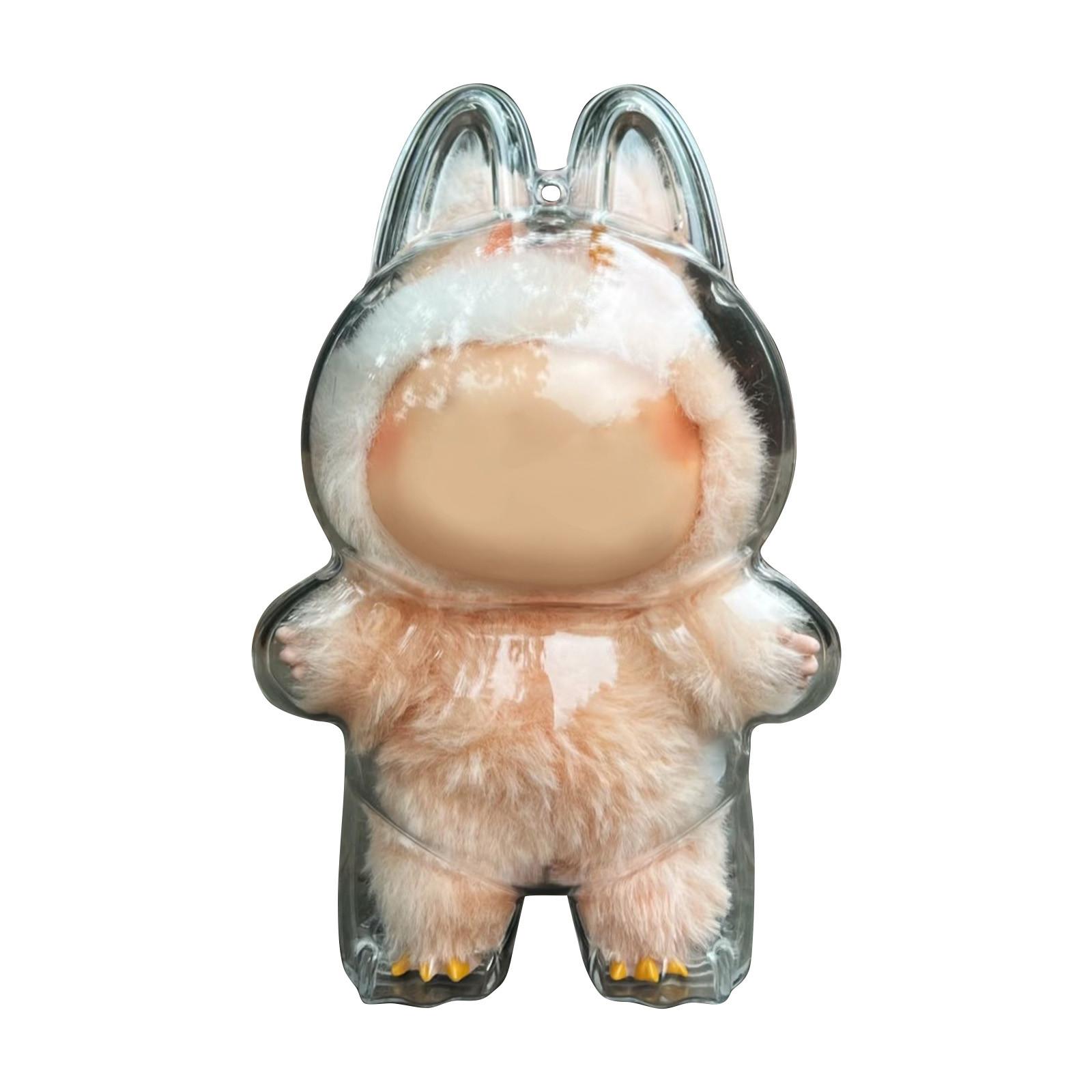 

Прозрачный брелок-сумка для плюшевой куклы 15 см 18 см, подвесная витрина, защитный чехол, пластиковая ПВХ коробка для хранения One Size