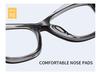 Cat-eye Blue Light Blocking Reading Glasses with Large Irregular Frame