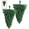 2pcs/set Farmhouse Style Plastic Wall Hangings Artificial Green Plants Christmas Door Wall and Window Decor Festival Celebration