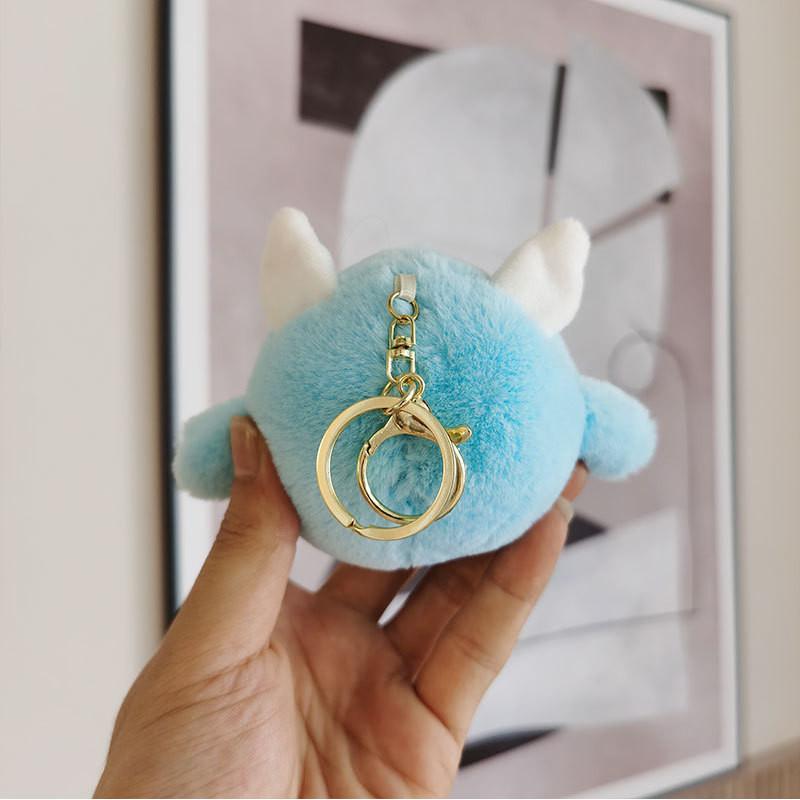 Adorable Plush Monster Keychain Cute Stuffed Toy With Big Eyes 4 Inches Perfect For Bags And Gifts