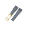 Rubber Strap for Rolex Submariner Daytona GMT Yacht-master – 20 Mm, 21 Mm, 22 Mm, 19 Mm Watch Strap (Grey with Gold Buckle 21 Mm)
