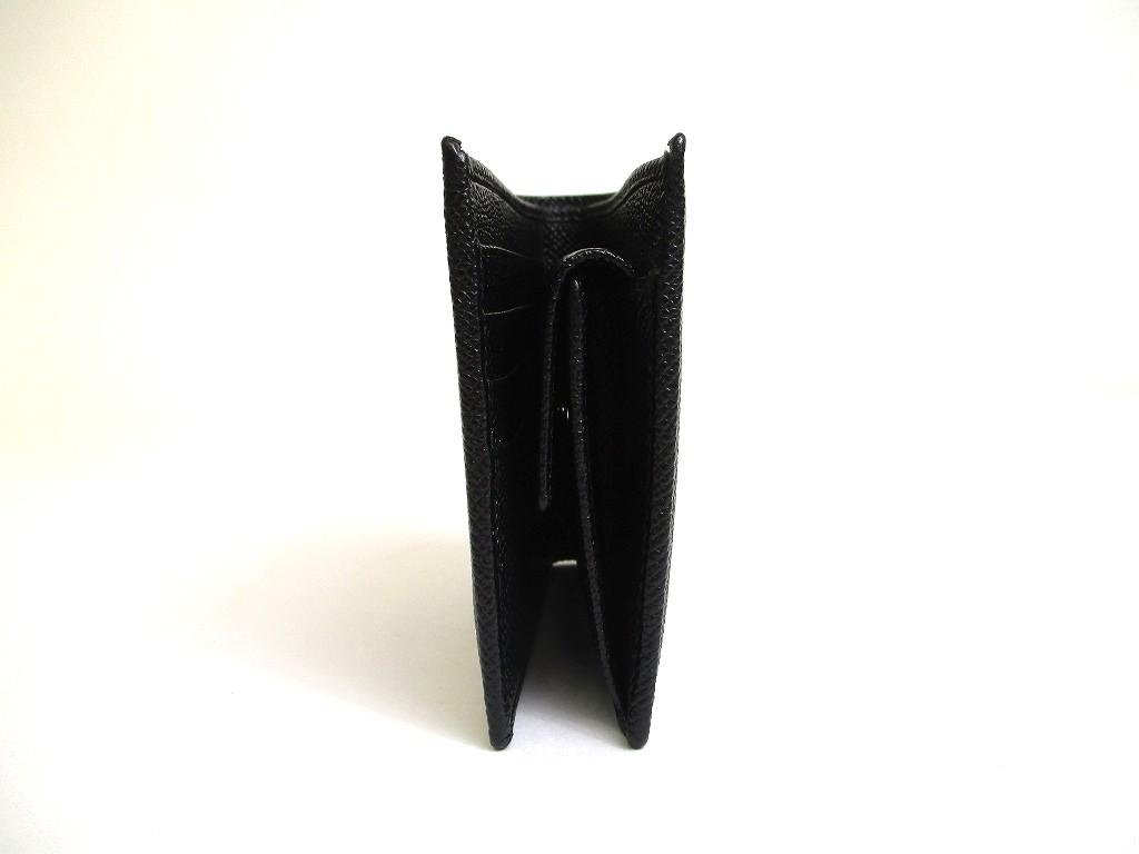 Authentische BVLGARI Schwarze Leder Bifold Geldbörse Kompakte Geldbörse #a633 Geöffnete Schachtel